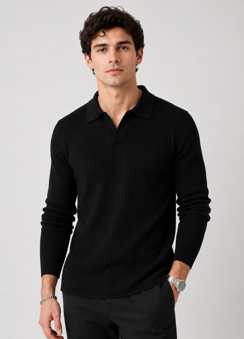 Waffle Long Polo