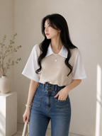 Polo Collar Blouse