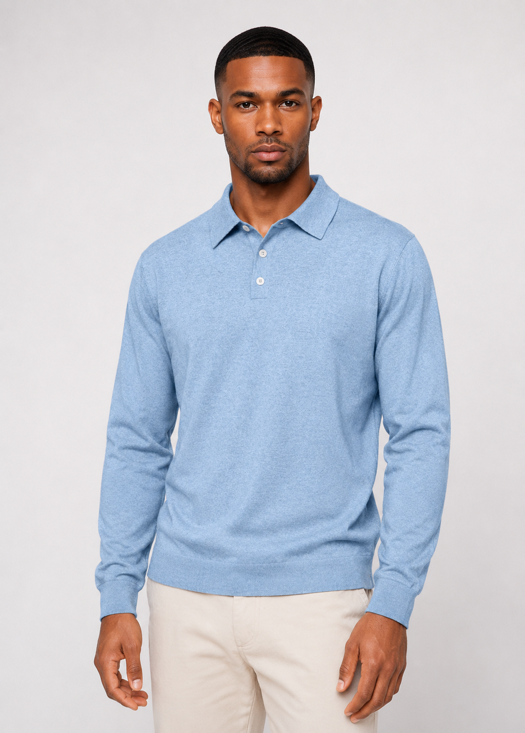 V-Neck Button Polo