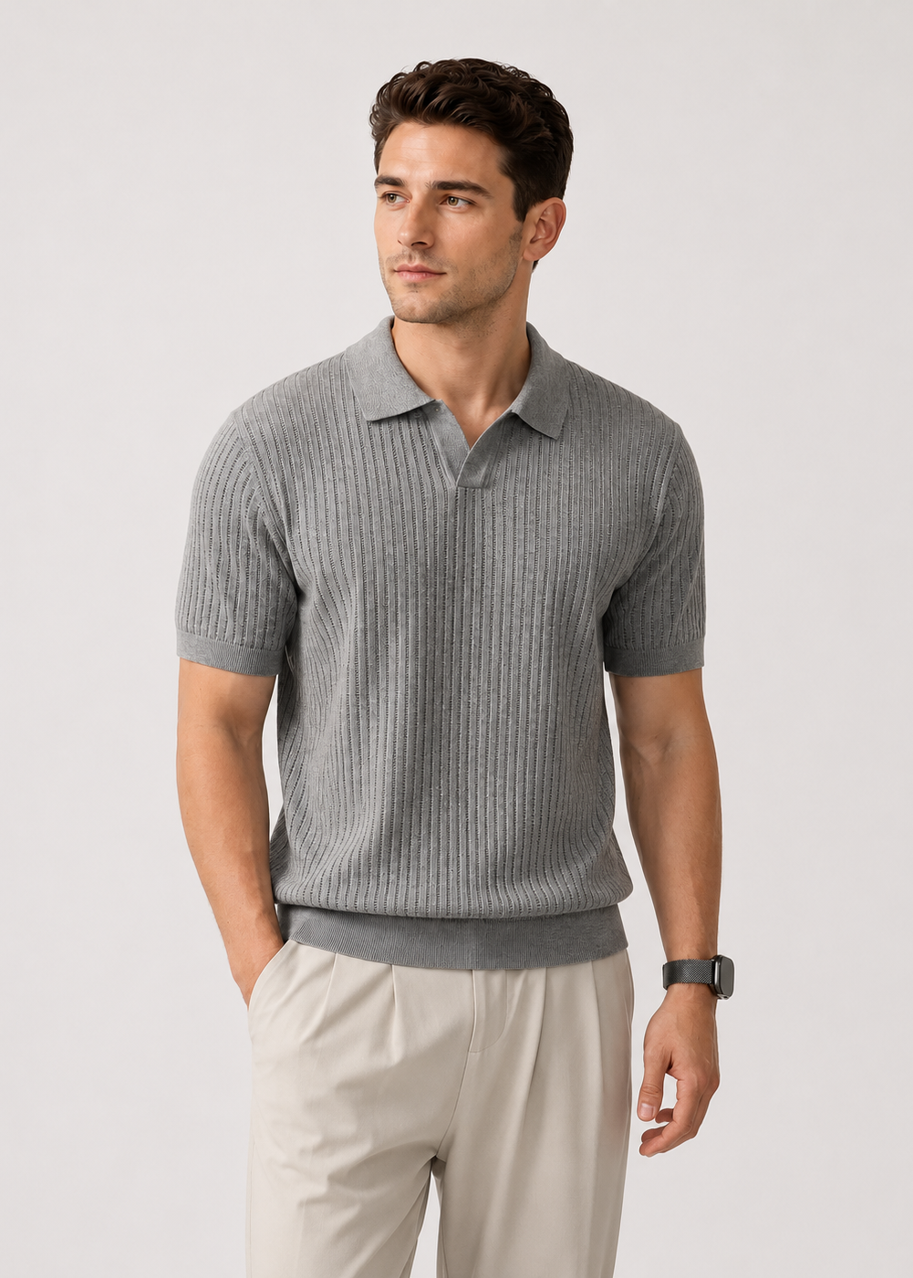 Zion Ribbed Polo