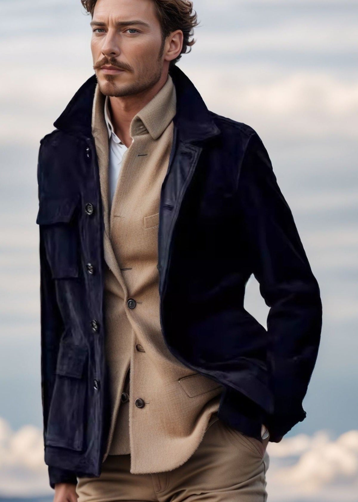 Cannes Cowhide Trench