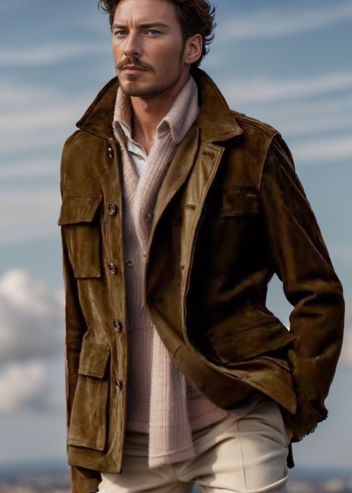 Cannes Cowhide Trench
