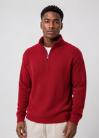Waffle Zip Polo