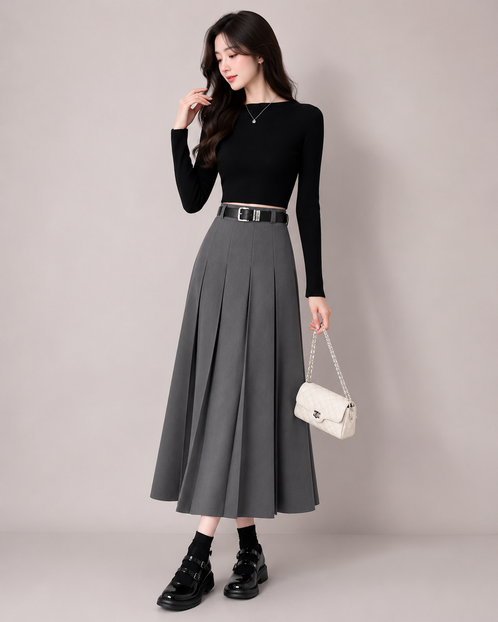 Venetian Pleated Skirt