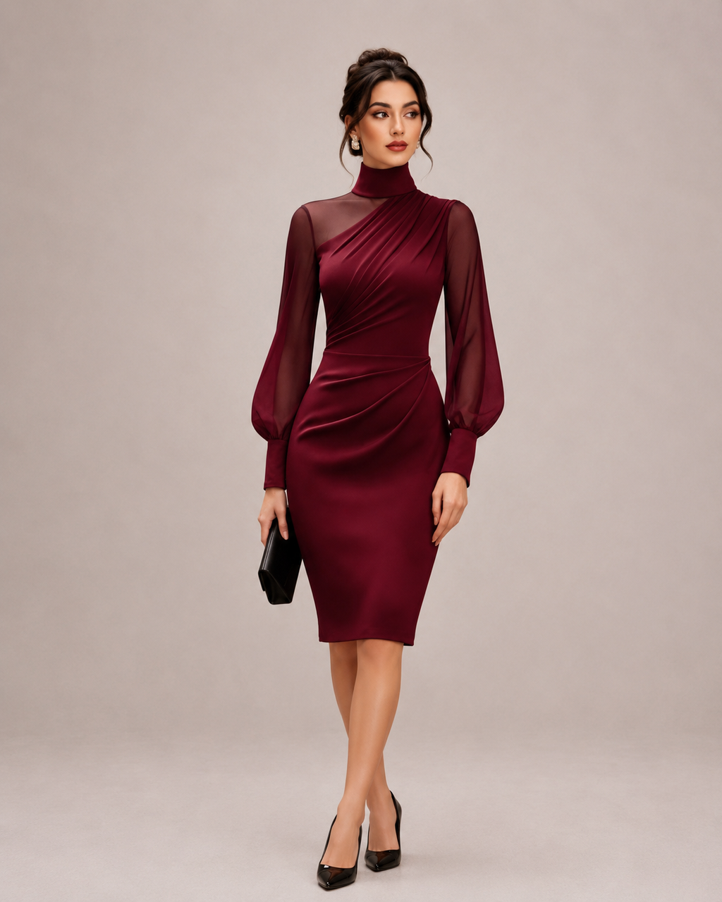 Noir Turtleneck Dress