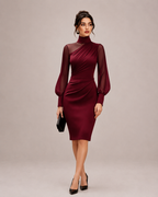 Noir Turtleneck Dress