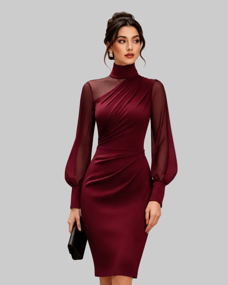 Noir Turtleneck Dress