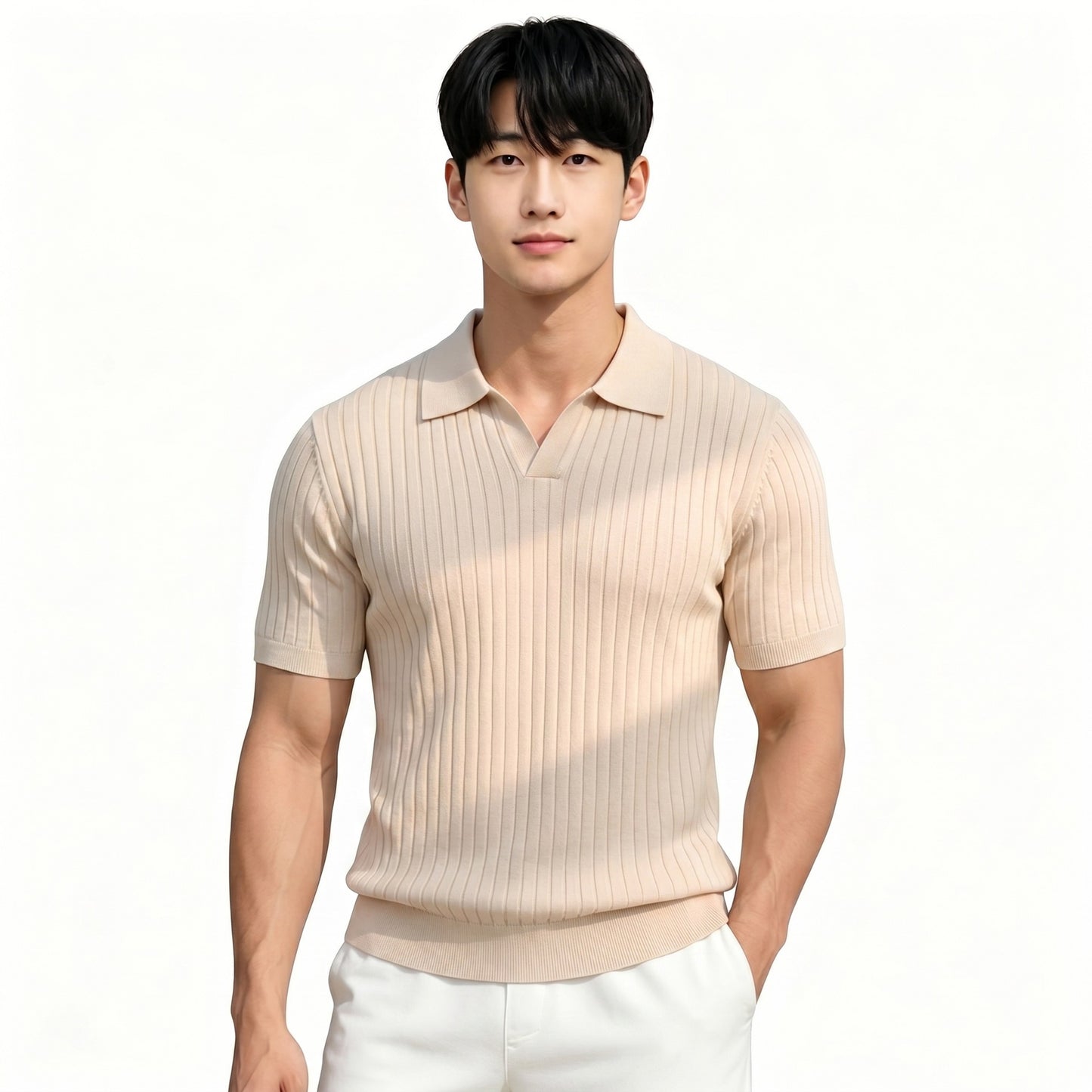 JACQUARD STRIPE POLO