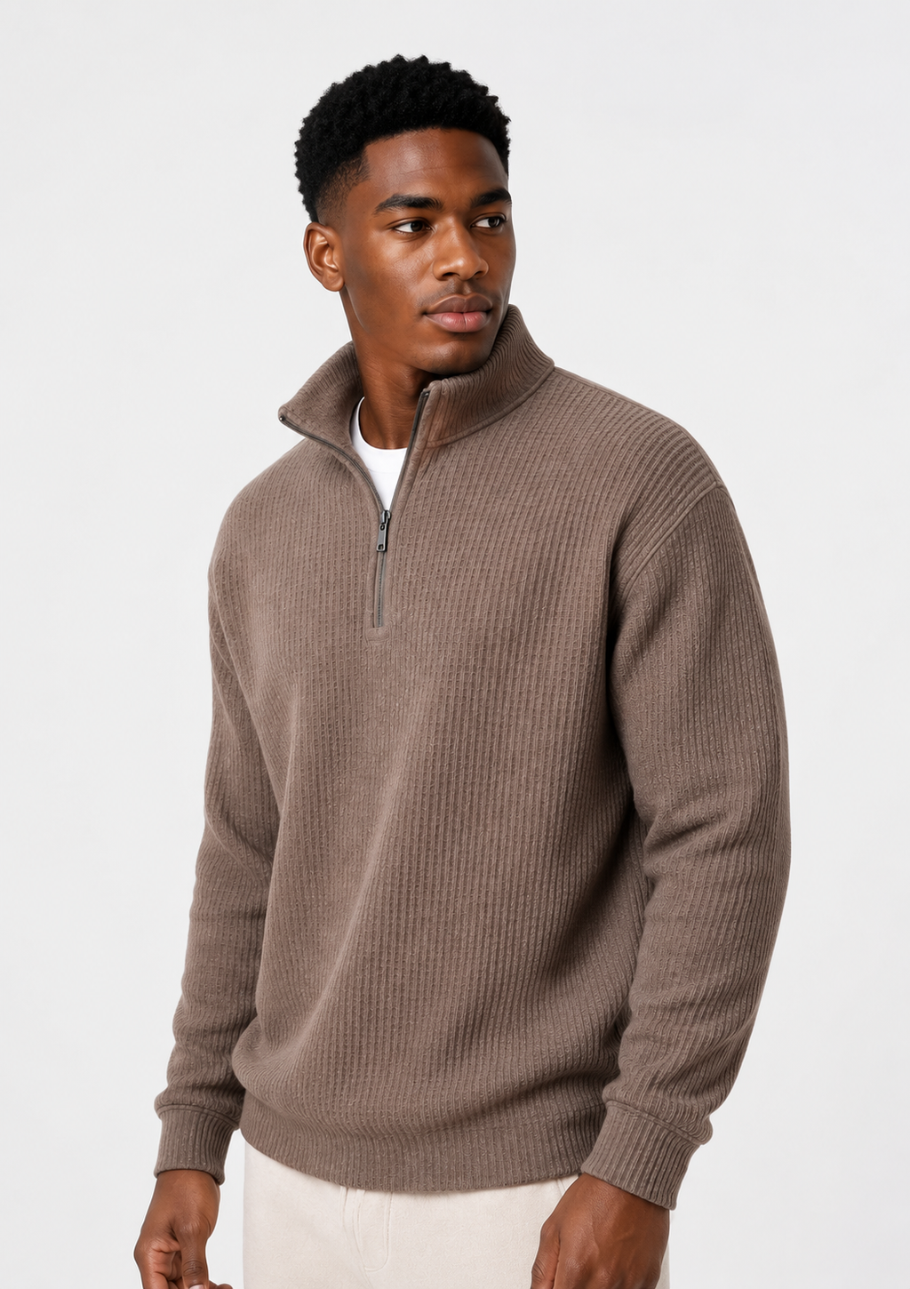 Waffle Zip Polo
