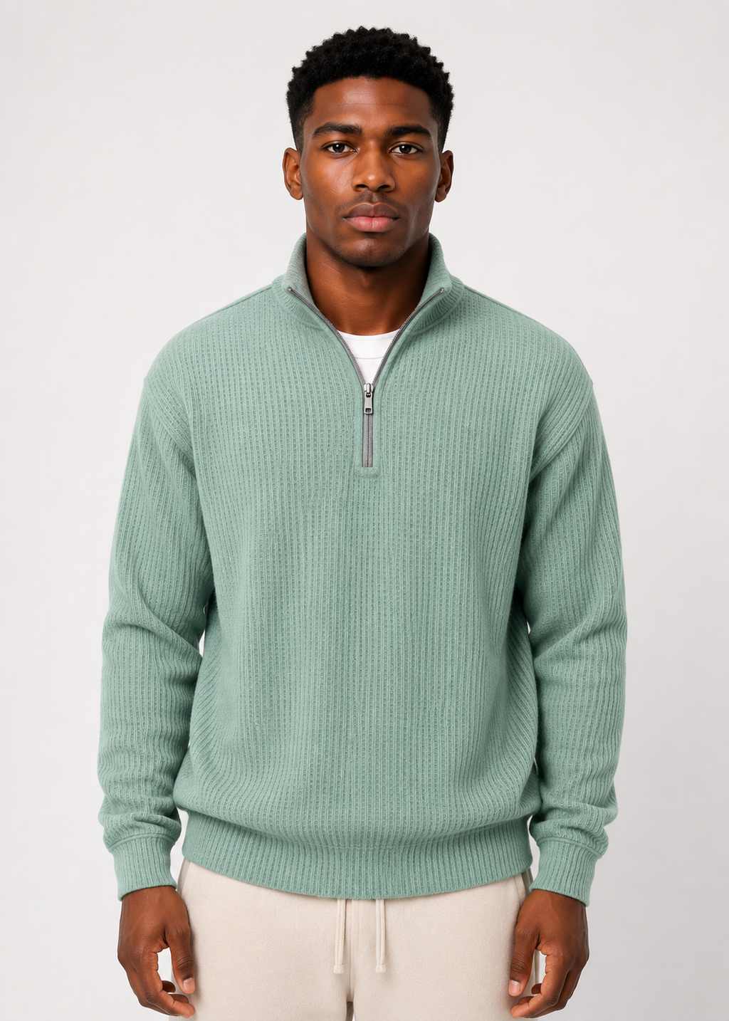 Waffle Zip Polo