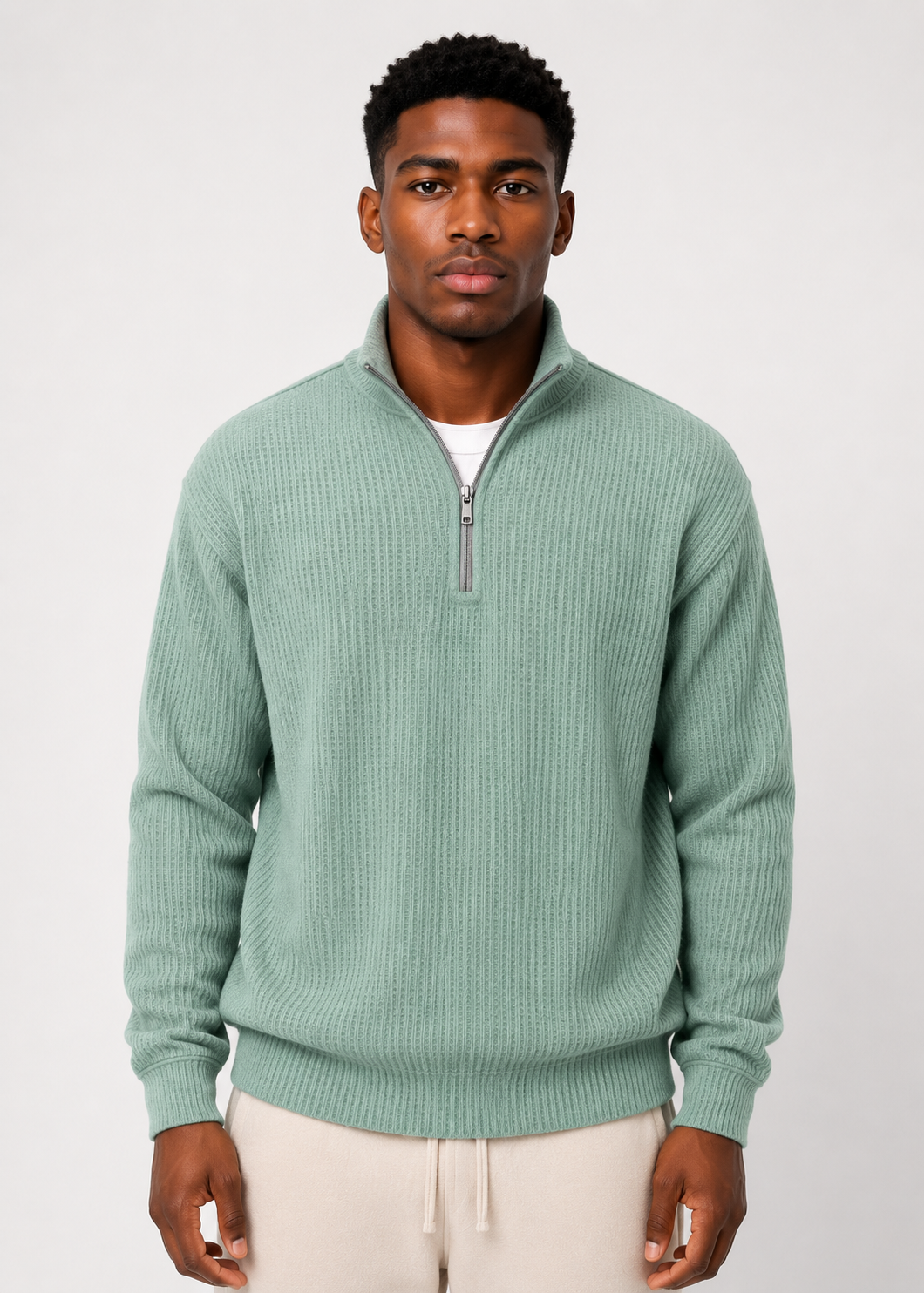 Waffle Zip Polo