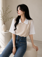 Polo Collar Blouse