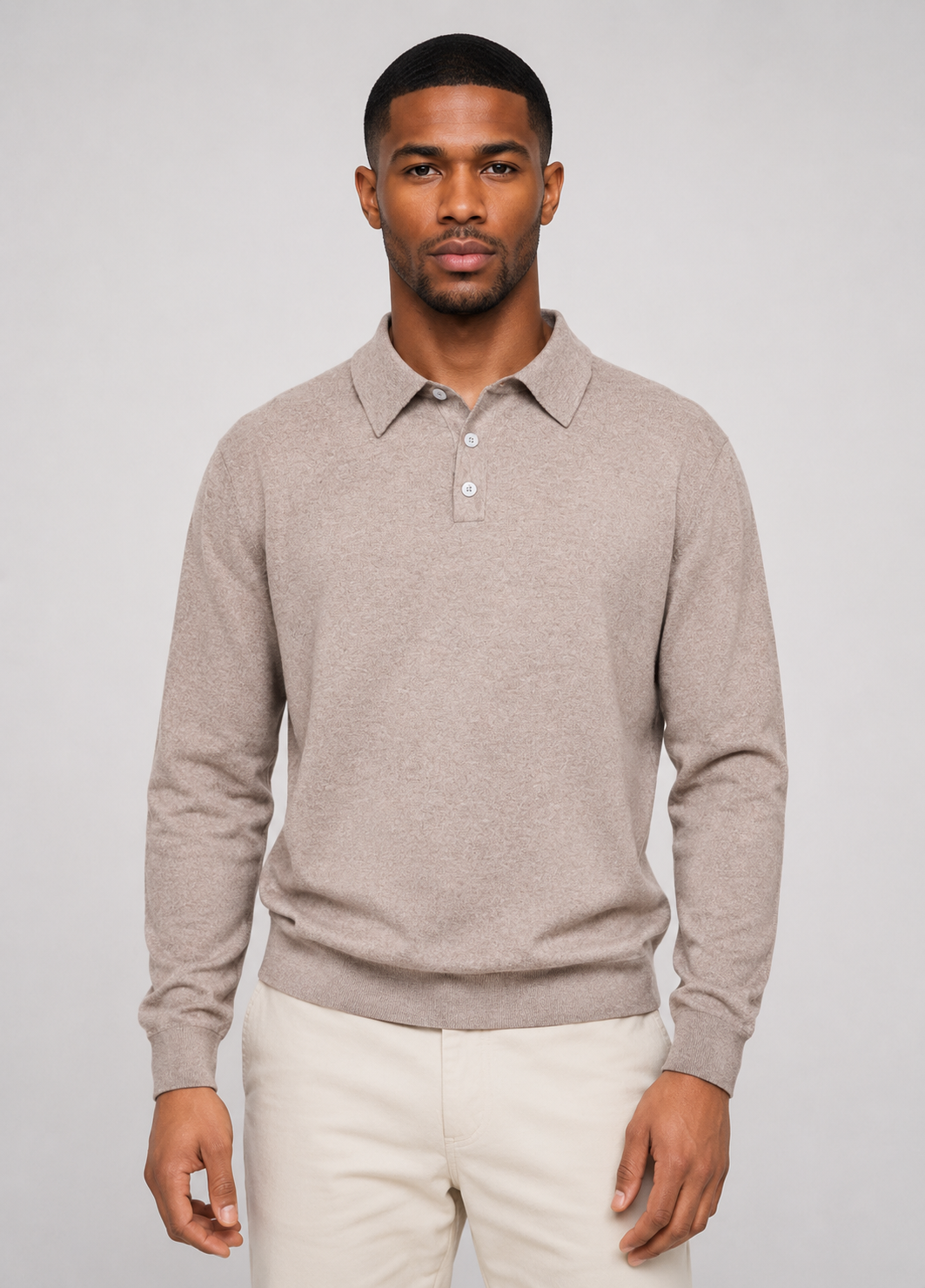 V-Neck Button Polo