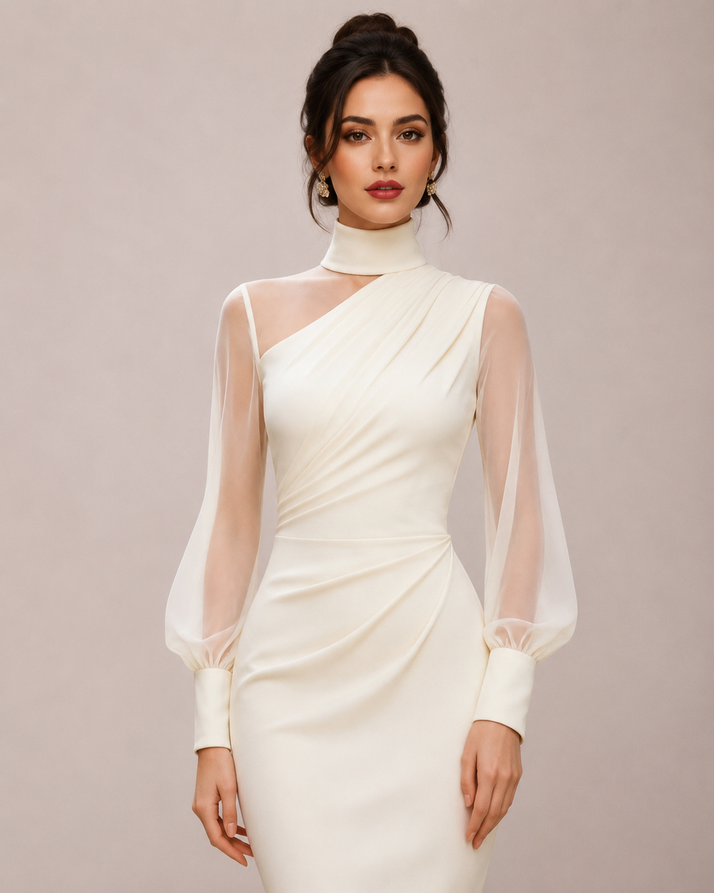 Noir Turtleneck Dress