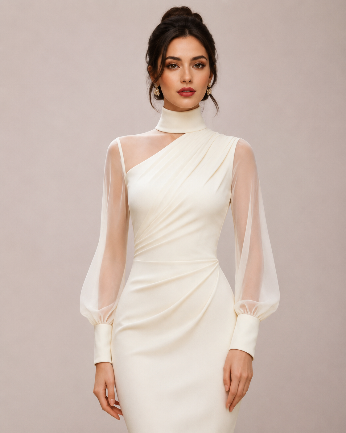 Noir Turtleneck Dress