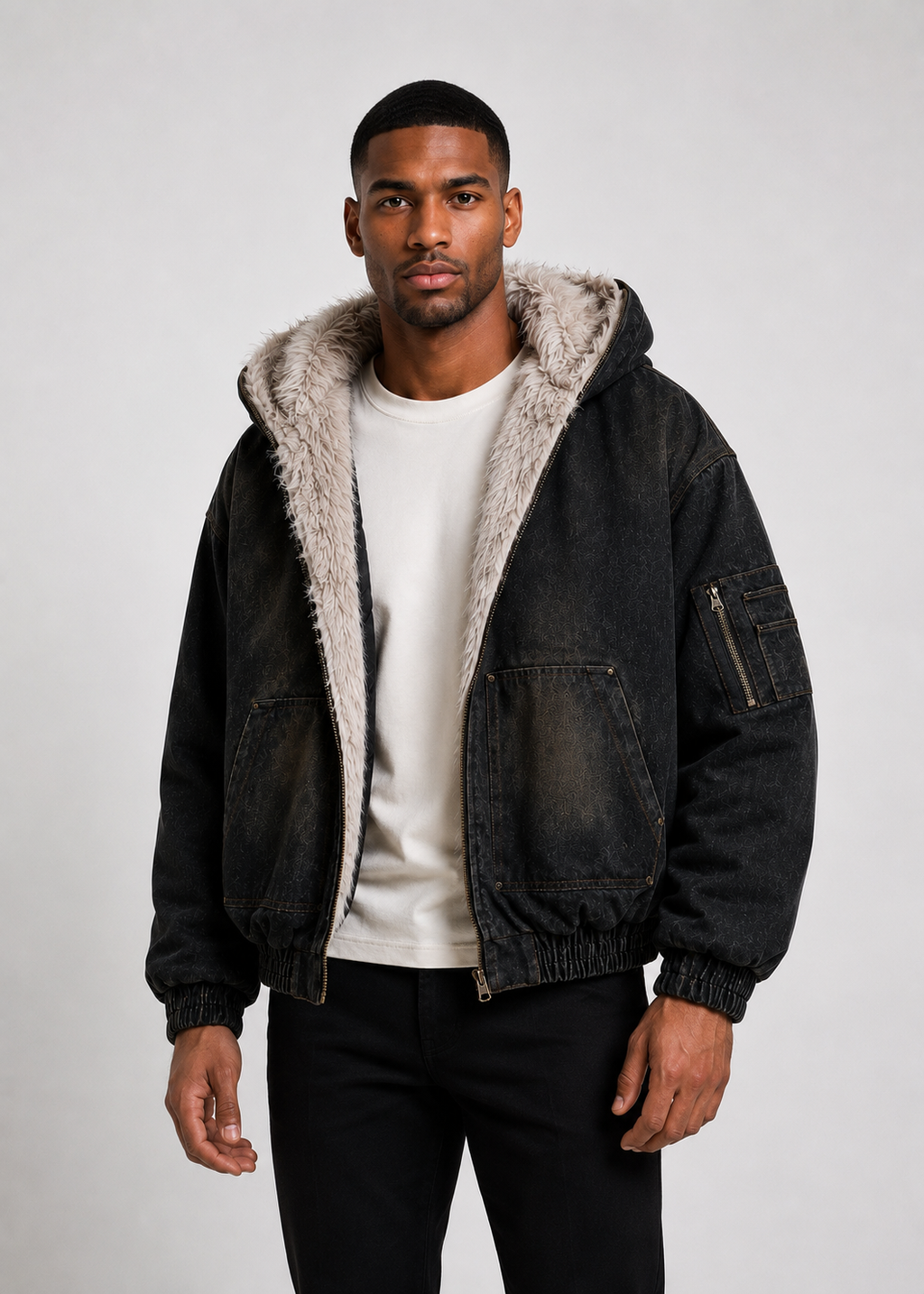 Hooded Denim Jacket