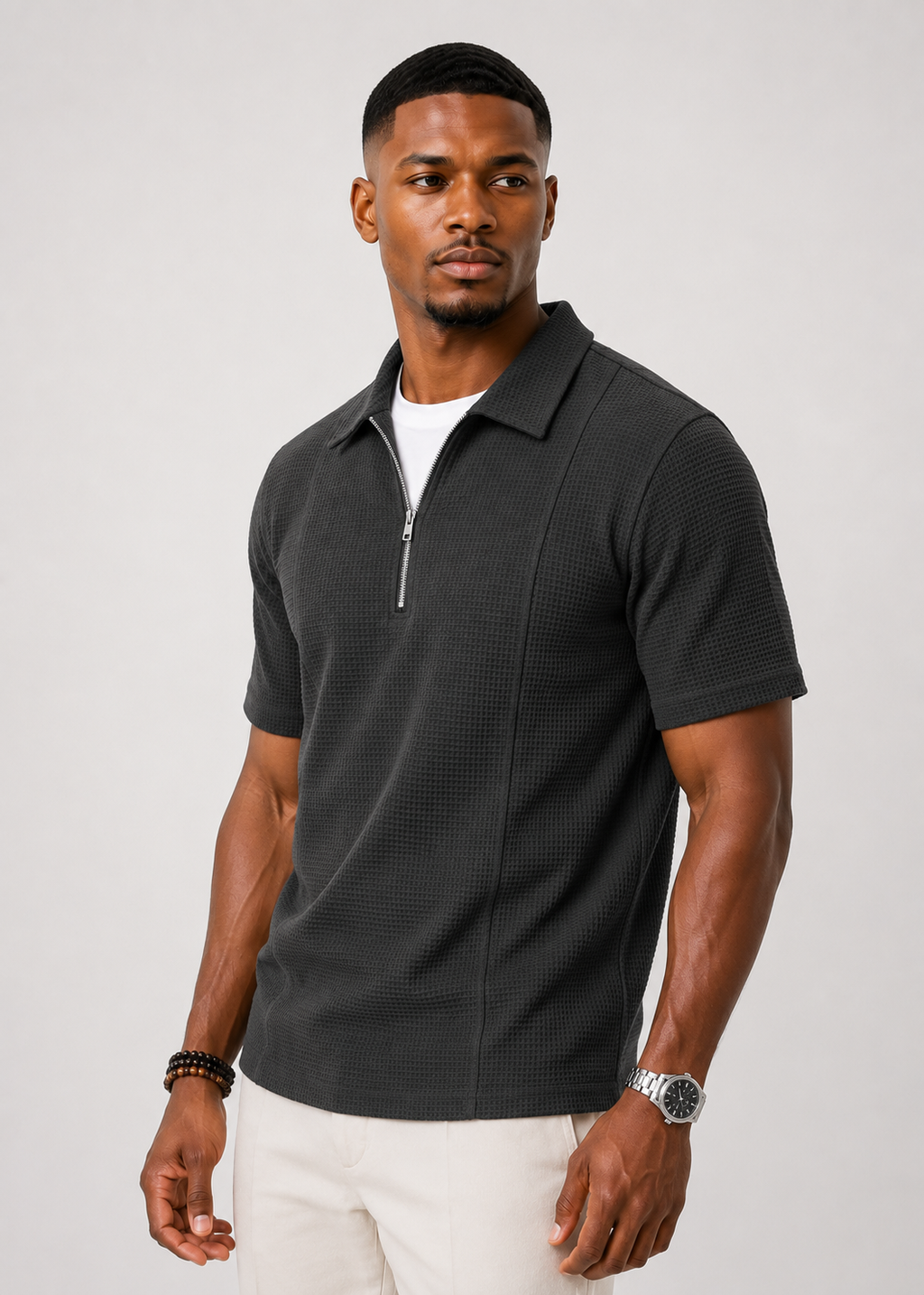 Boat-Neck Polo