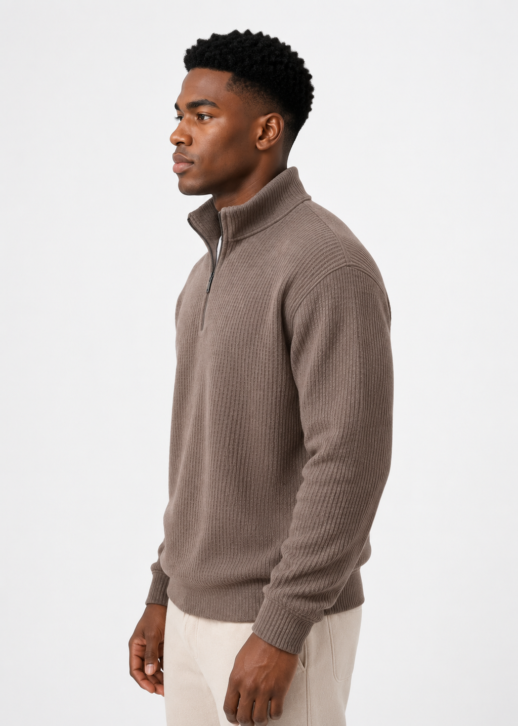 Waffle Zip Polo