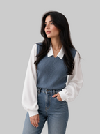 Polo Collar Blouse