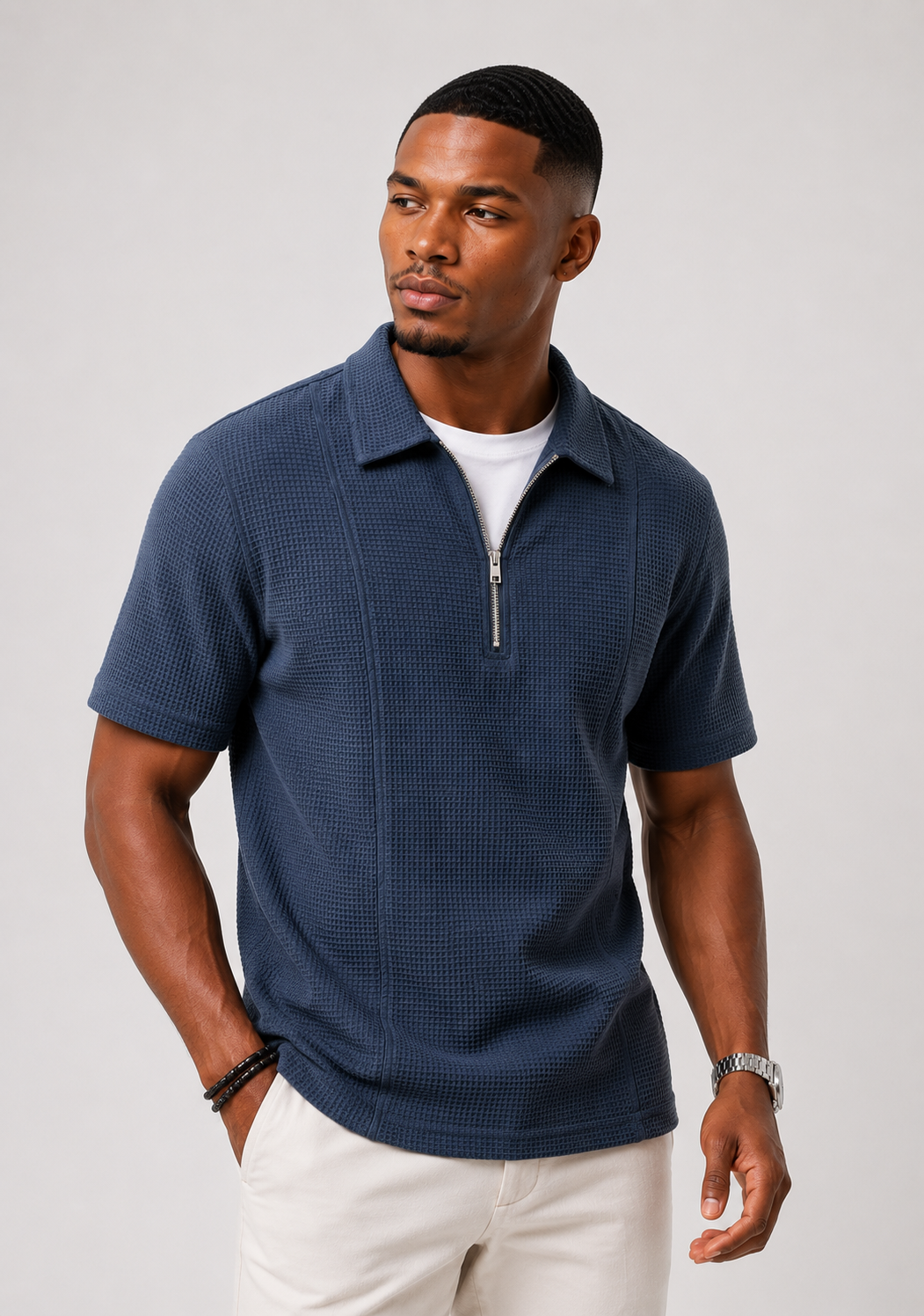 Boat-Neck Polo