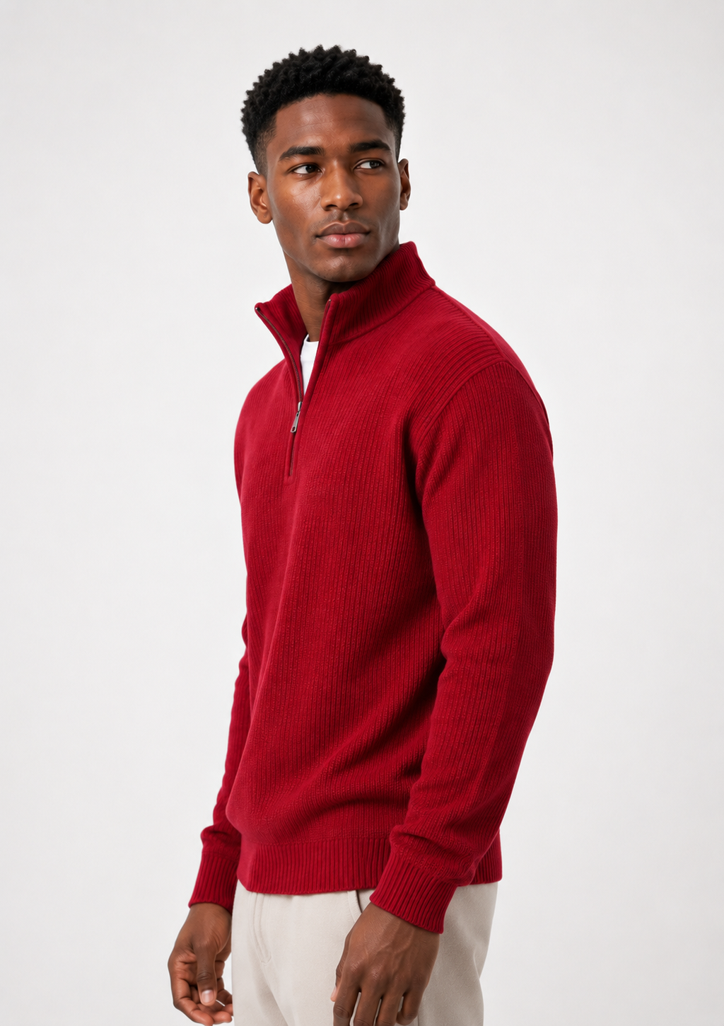 Waffle Zip Polo