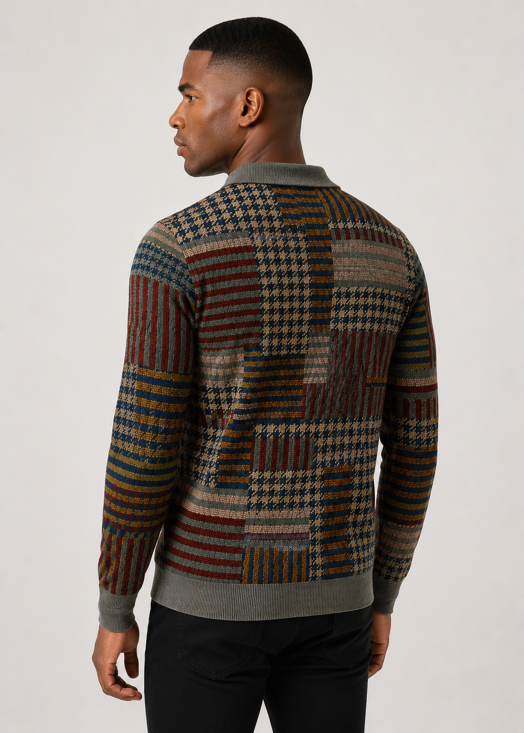 Stripe Lapel Polo