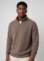 Waffle Zip Polo