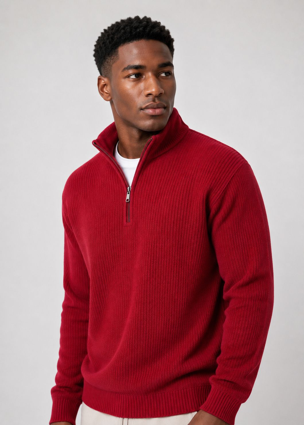 Waffle Zip Polo