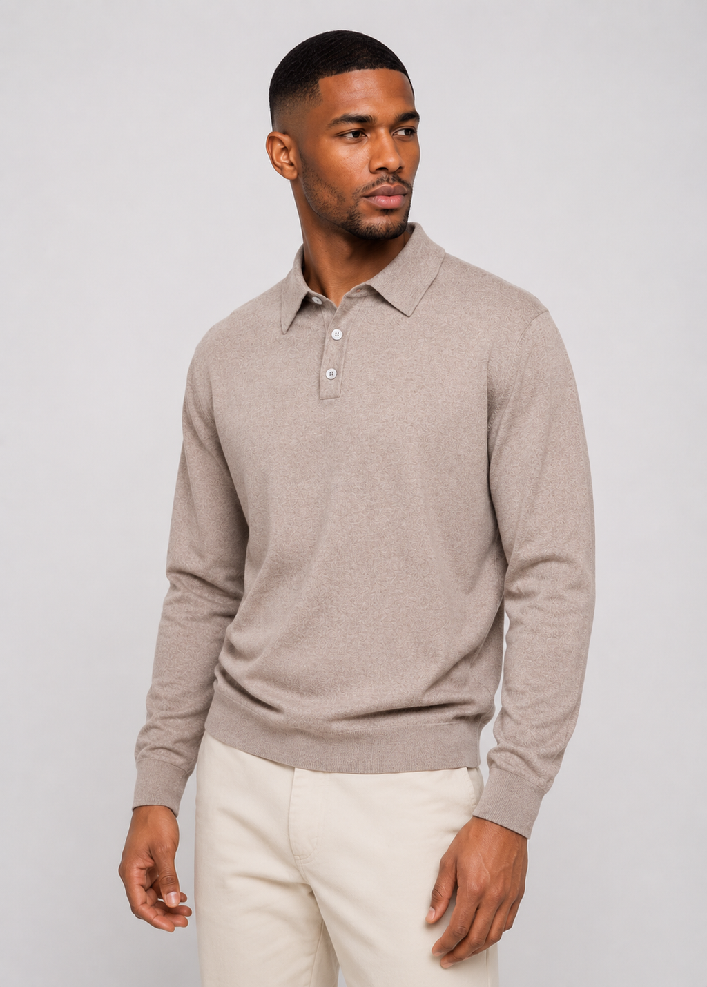 V-Neck Button Polo