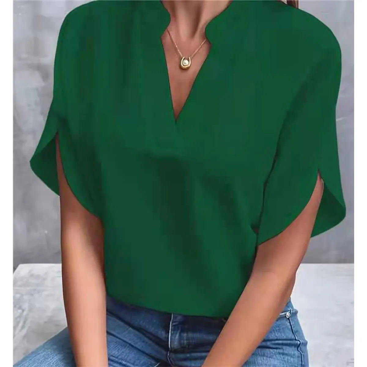 Chiffon V Blouse